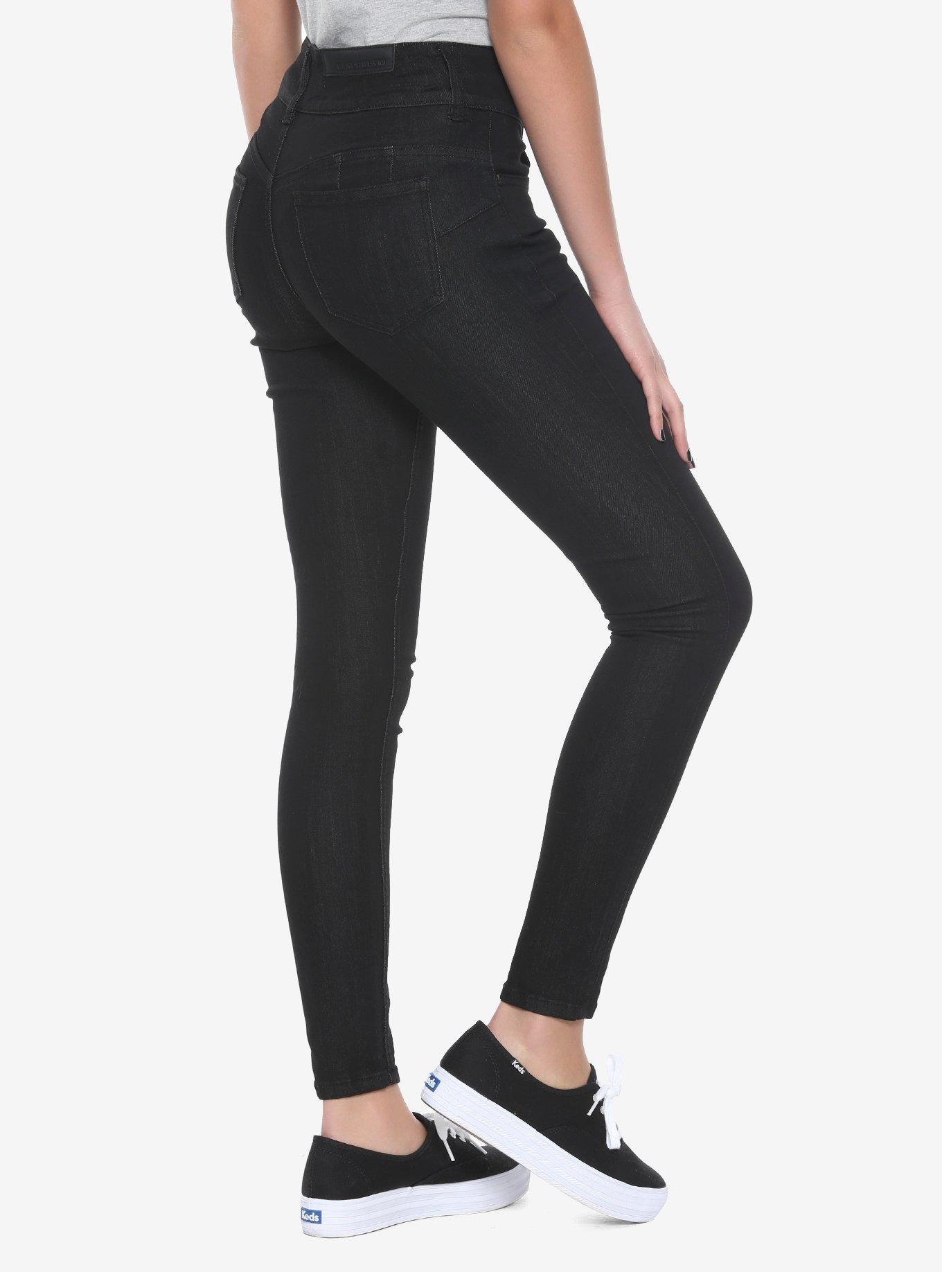 Blackheart Black Super Skinny Jeans, BLACK, alternate