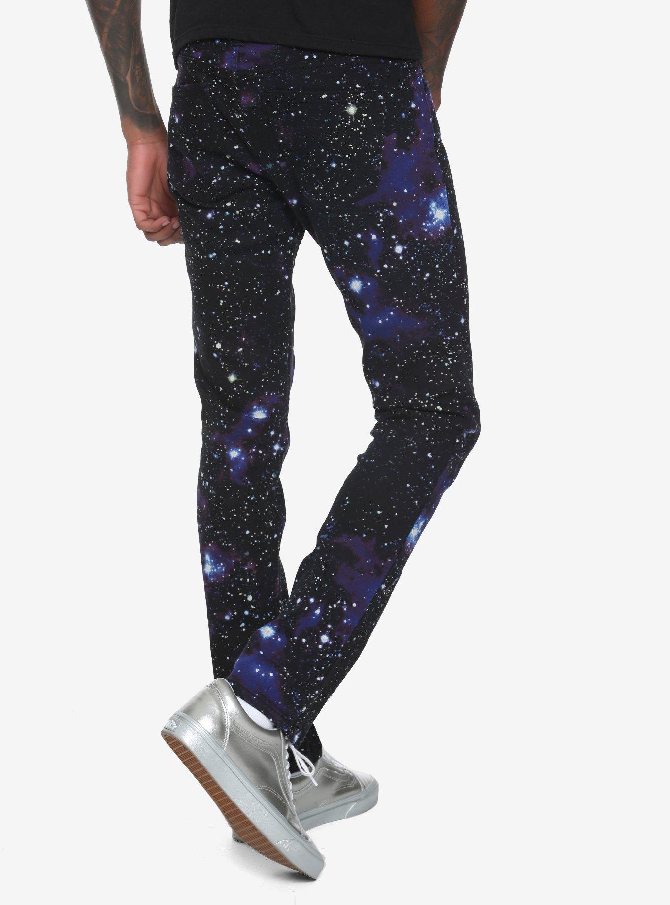 XXX RUDE Galaxy Print 32 Inch Inseam Skinny Jeans, , alternate