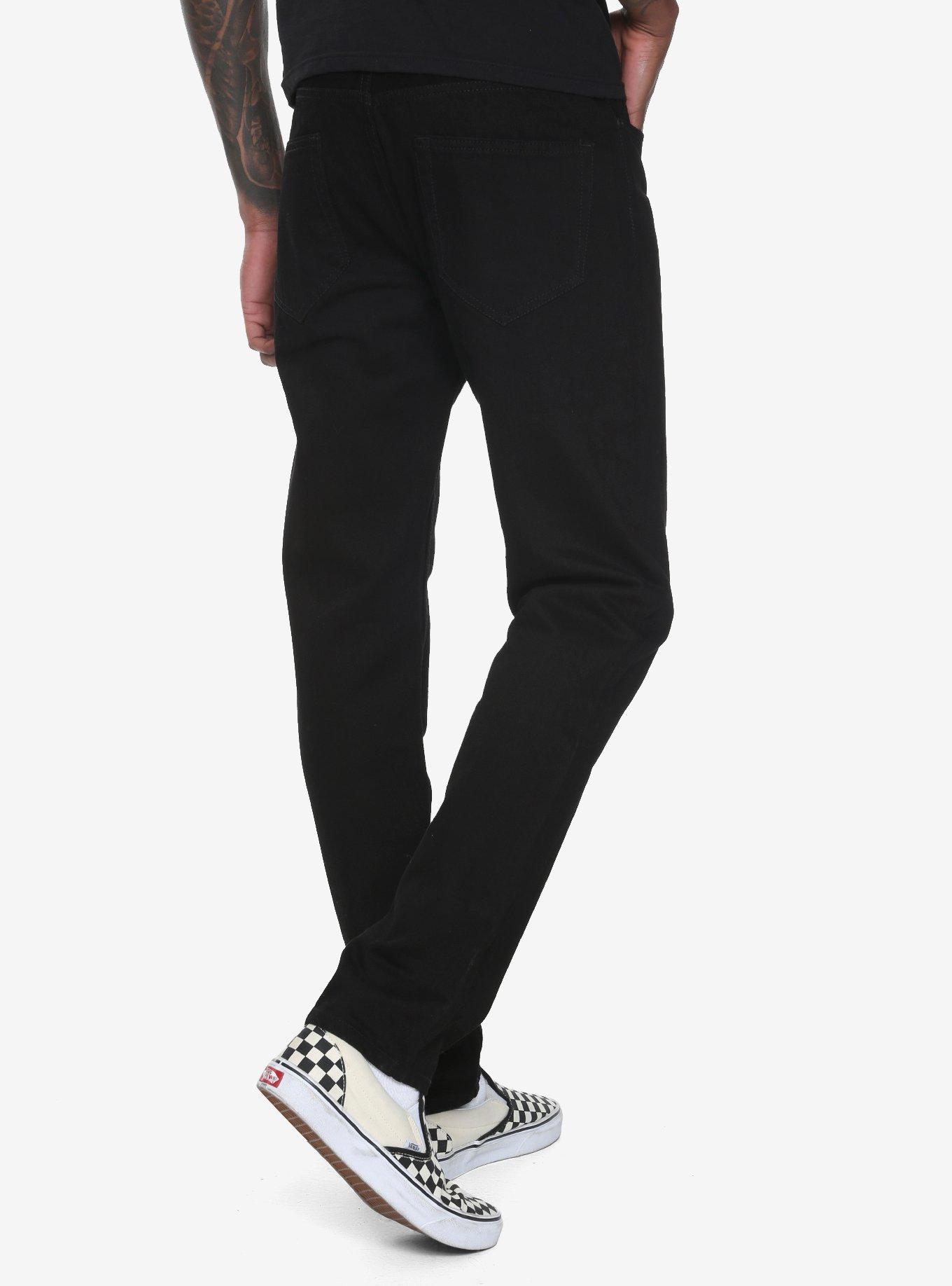 XXX RUDE 32 Inch Black Straight Leg Jeans, , alternate