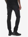 XXX RUDE Black Destructed 34 Inch Inseam Skinny Jeans, BLACK, alternate