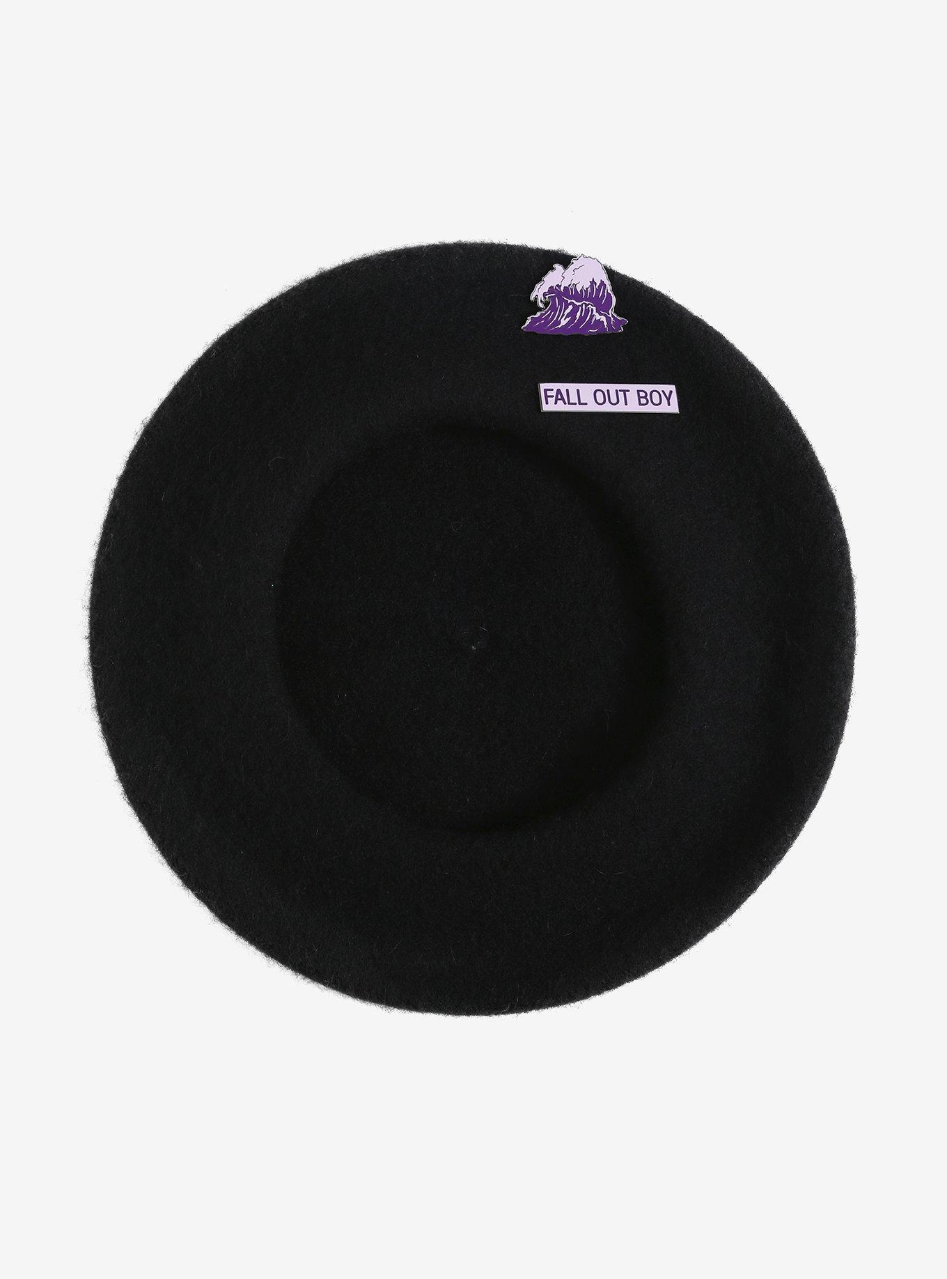 Fall Out Boy Black Wool Felt Beret, , alternate