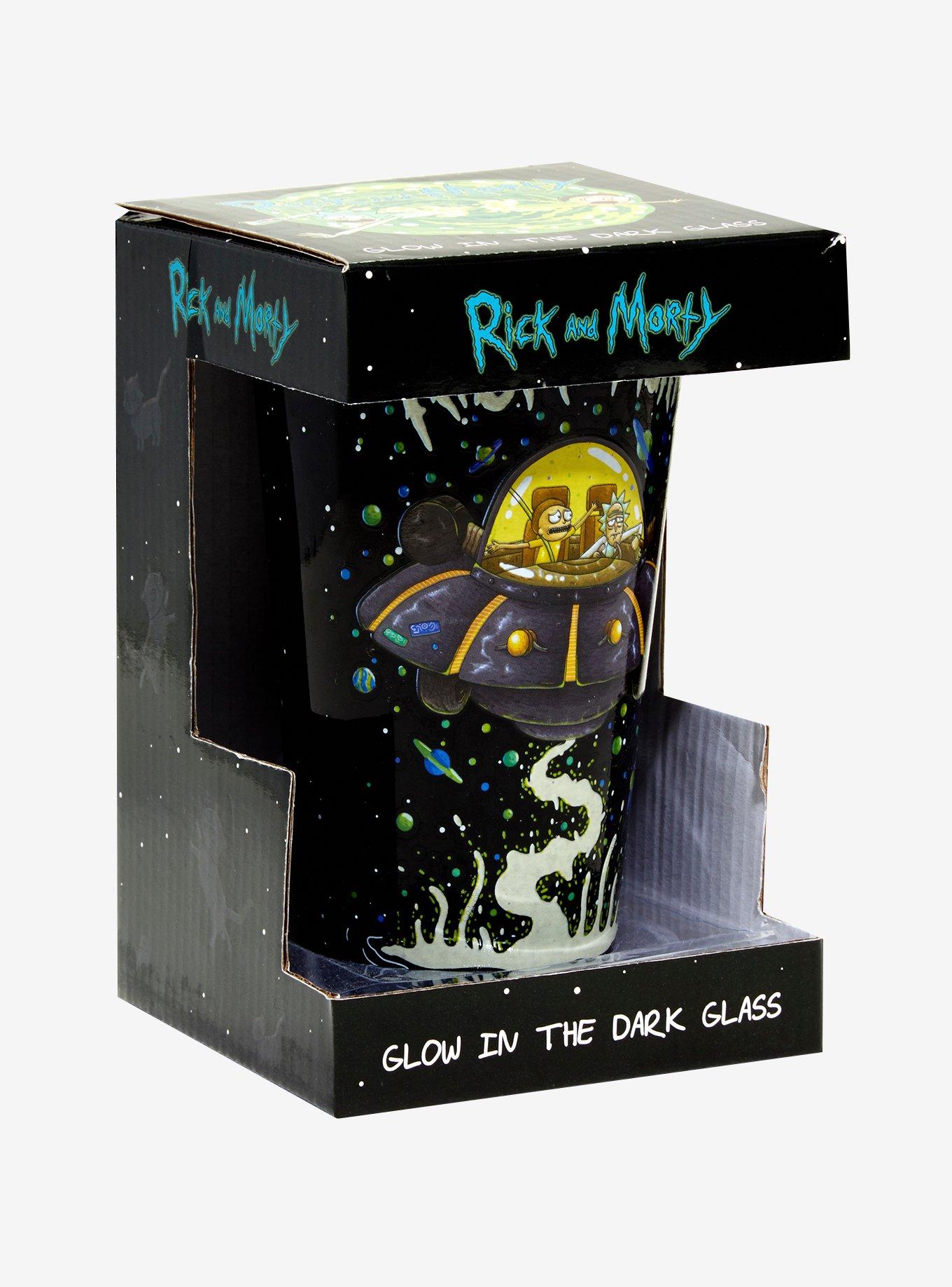 Rick And Morty Space Ship Glow-In-The-Dark Pint Glass, , alternate