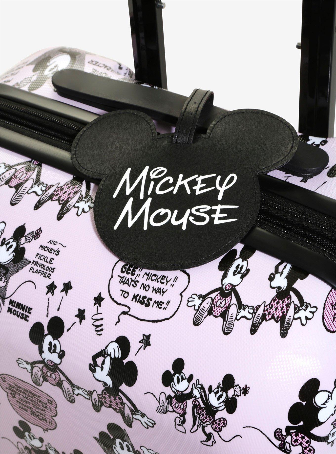 Disney Mickey Mouse & Minnie Mouse Vintage Style 20 Inch Spinner Suitcase, , alternate