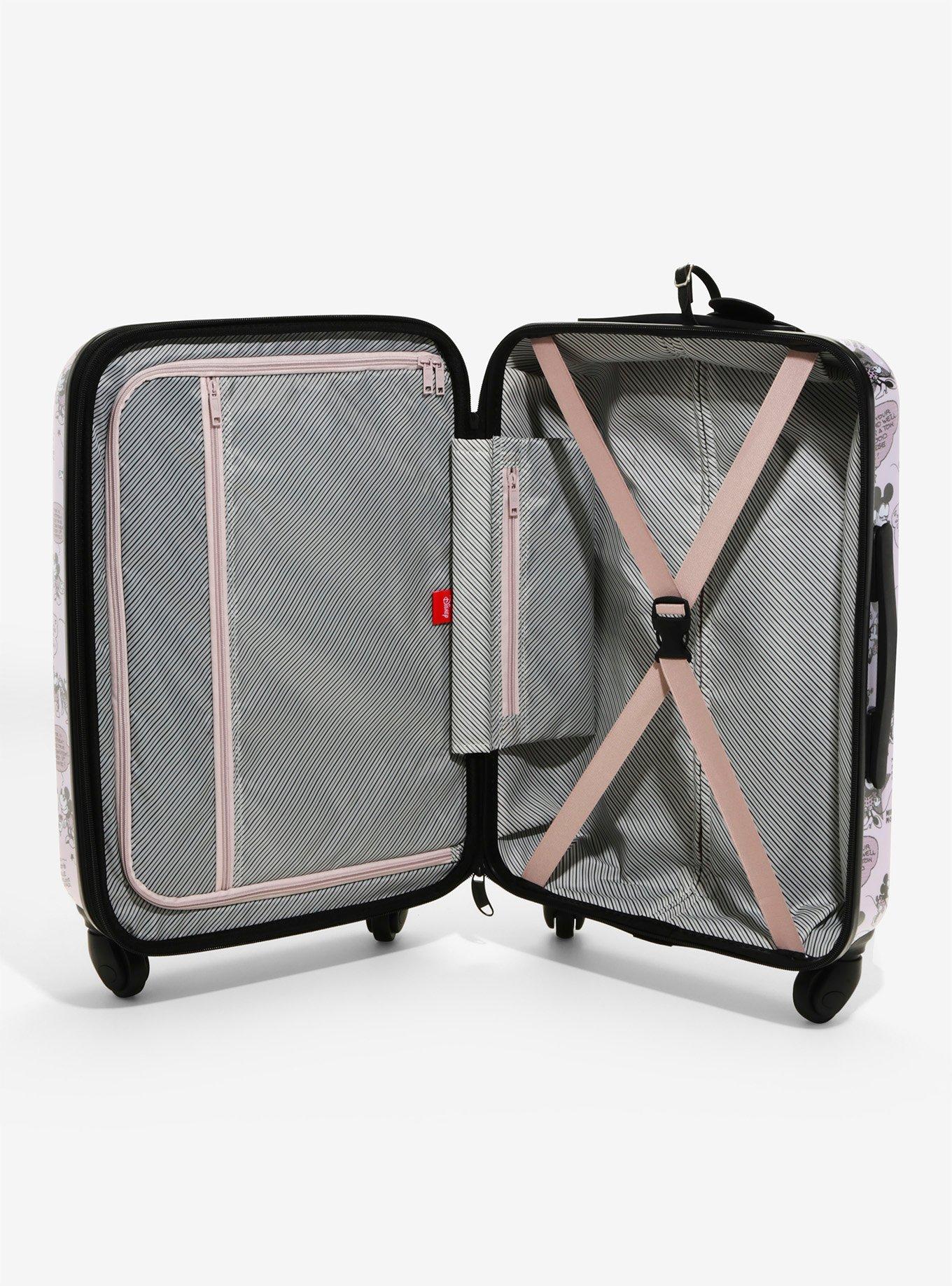 Disney Mickey Mouse & Minnie Mouse Vintage Style 20 Inch Spinner Suitcase, , alternate