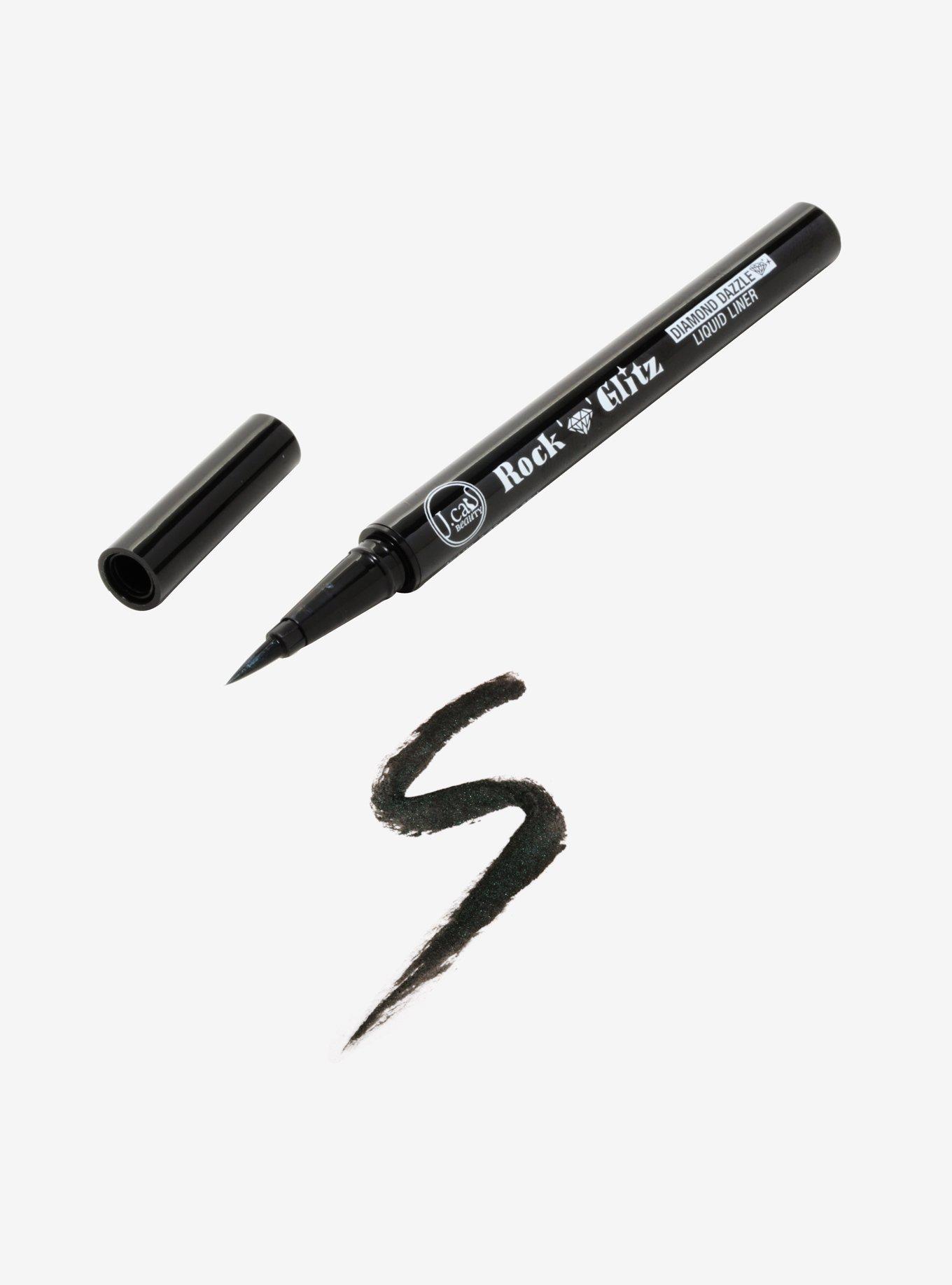 J. Cat Rock 'N' Glitz Diamond Dazzle Sable Black Shimmer Liquid Eyeliner, , alternate