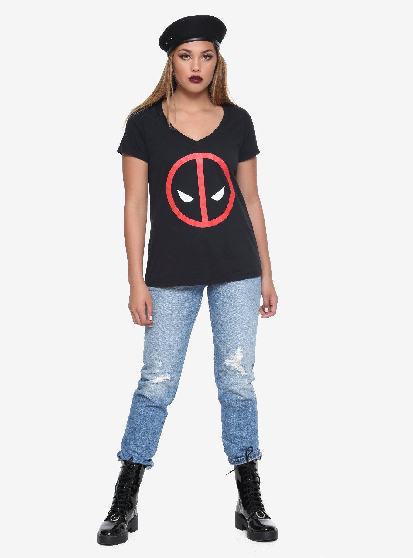 Marvel Deadpool Logo Girls T-Shirt, , alternate
