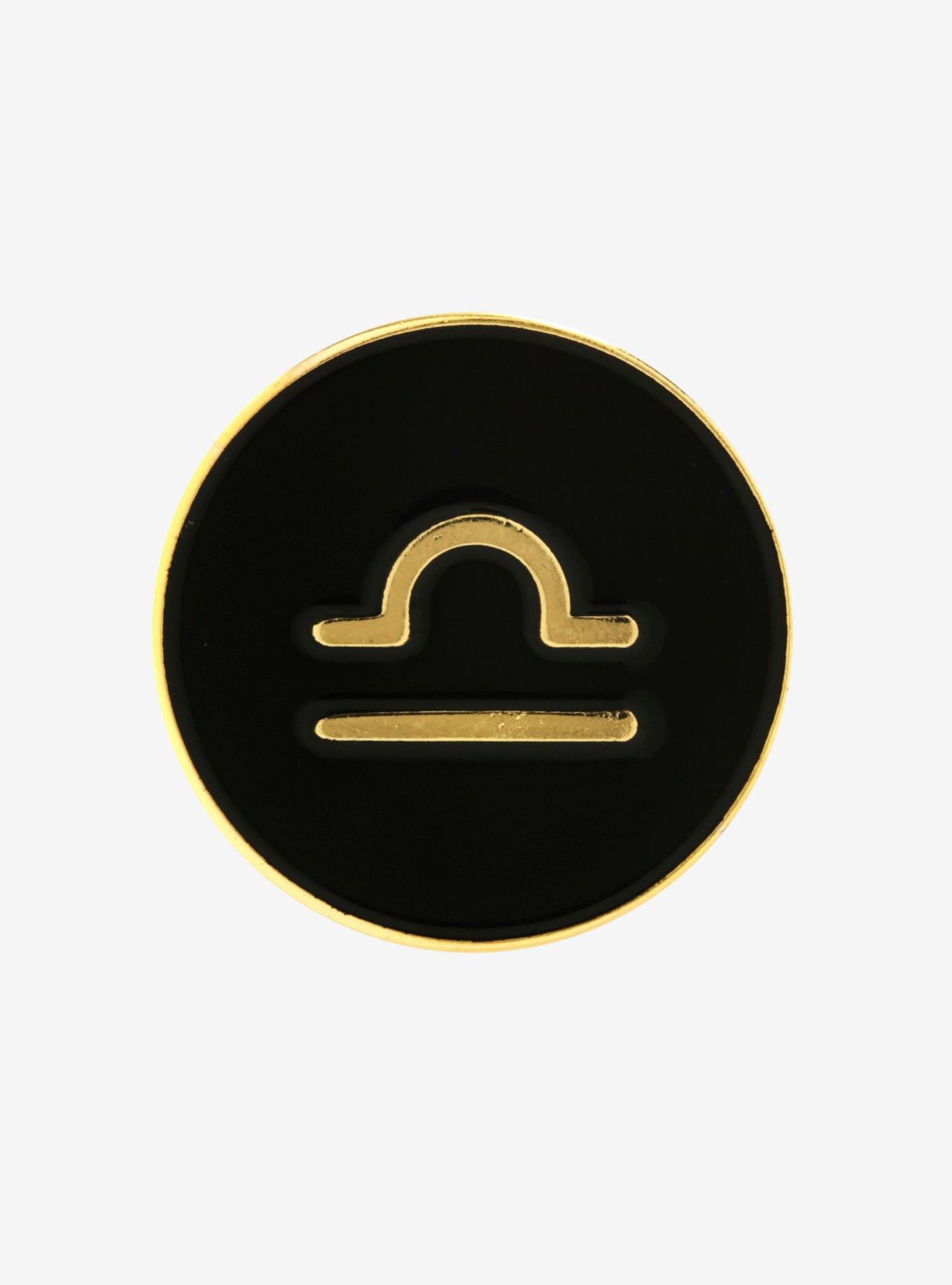 Libra Zodiac Symbol Enamel Pin, , alternate