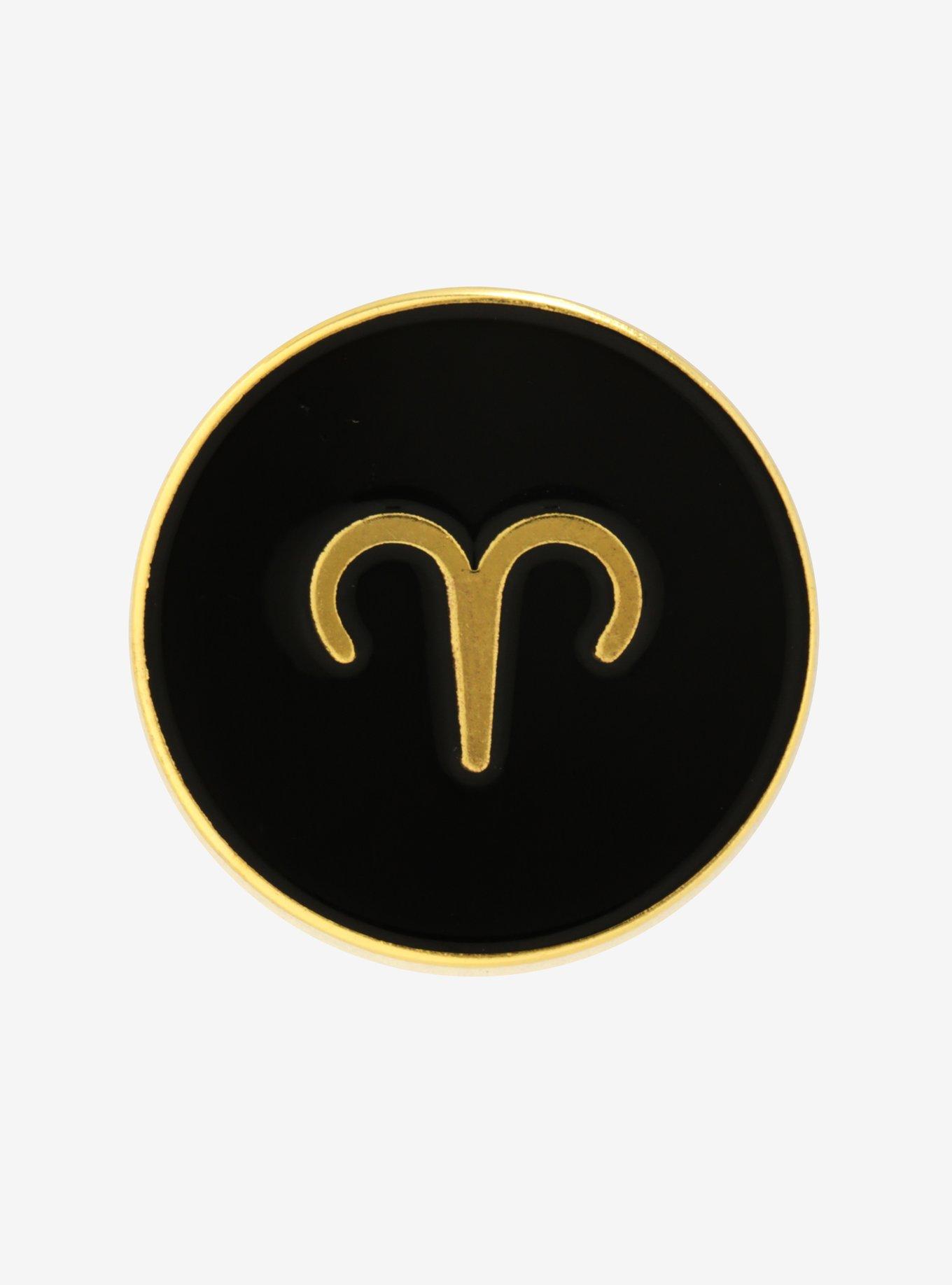Aries Zodiac Symbol Enamel Pin, , alternate