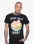 Studio Ghibli Ponyo Loves Ham T-Shirt, BLACK, alternate