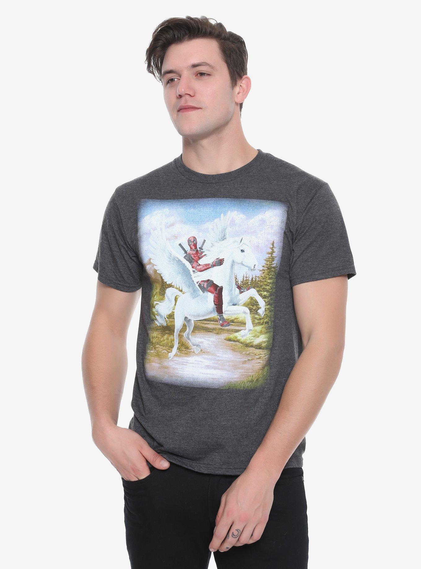 Marvel Deadpool Pegasus Painting T-Shirt Hot Topic Exclusive, , alternate