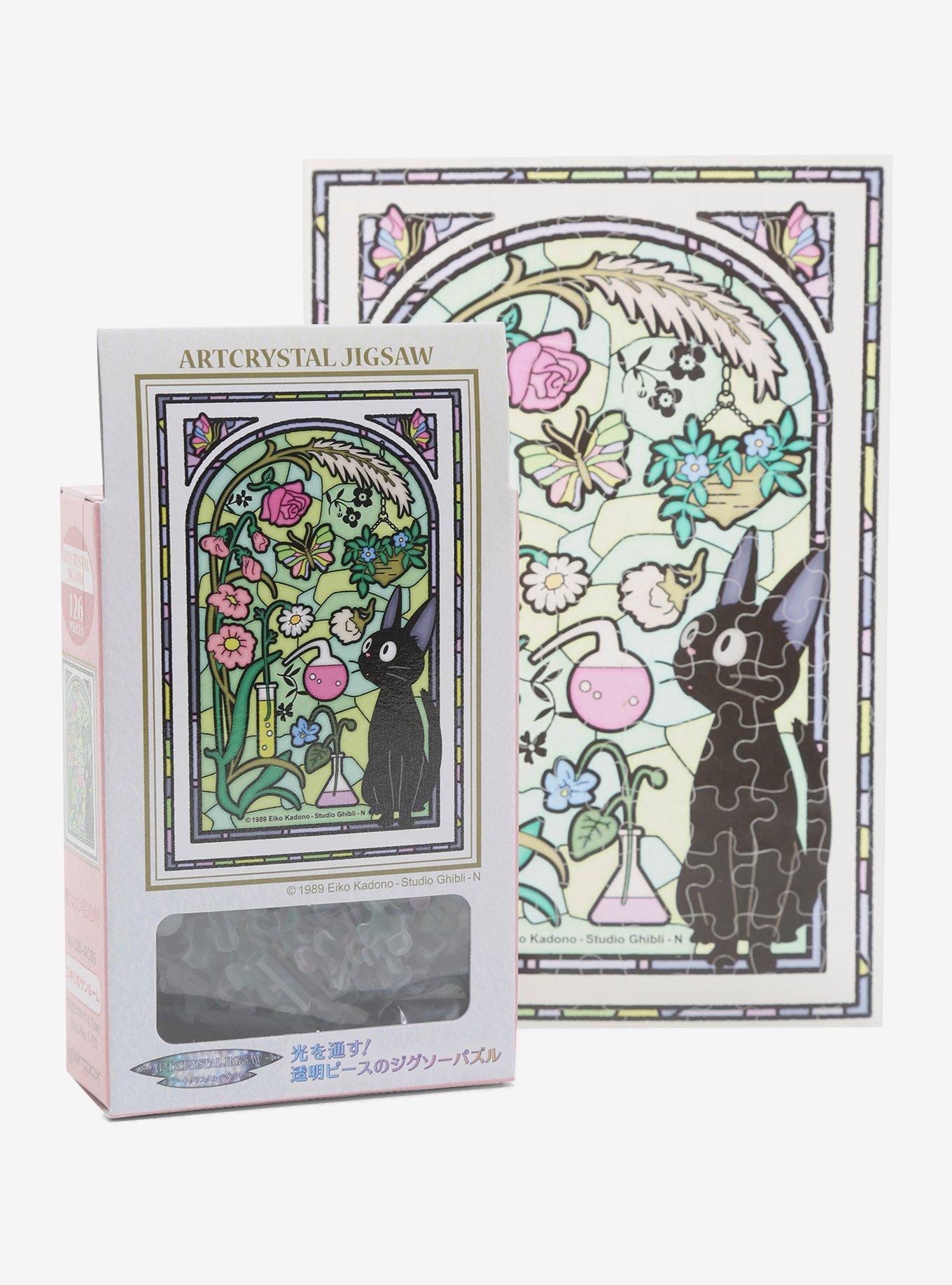 Studio Ghibli Kiki's Delivery Service Jiji Stained Glass Window Puzzle, , alternate