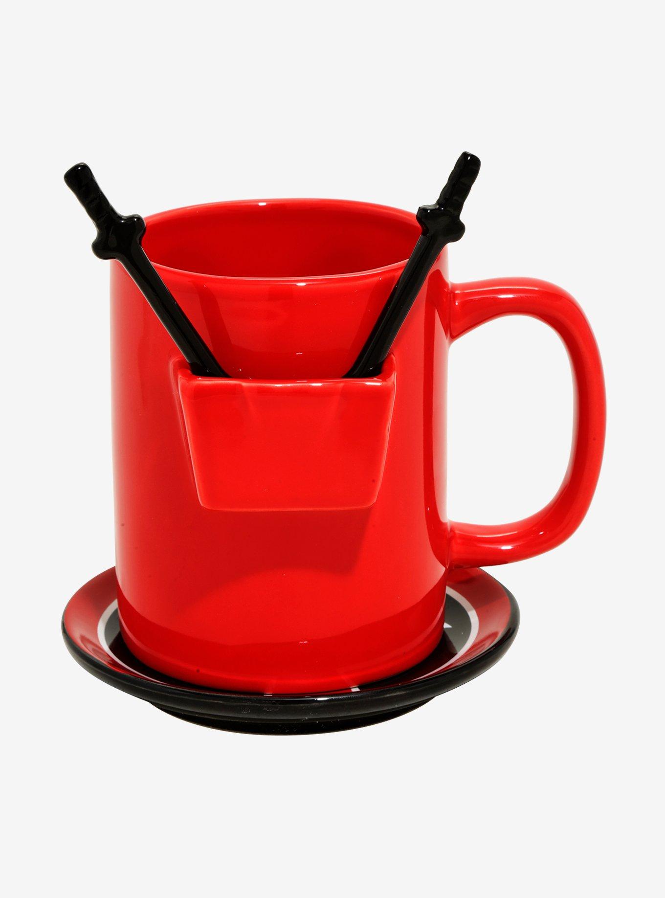 Marvel Deadpool Mug With Spoons And Coaster - BoxLunch Exclusive, , alternate