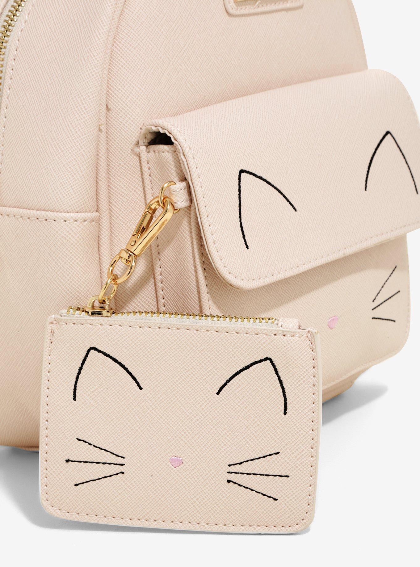 Loungefly Cat Face Mini Backpack And Coin Purse - BoxLunch Exclusive, , alternate