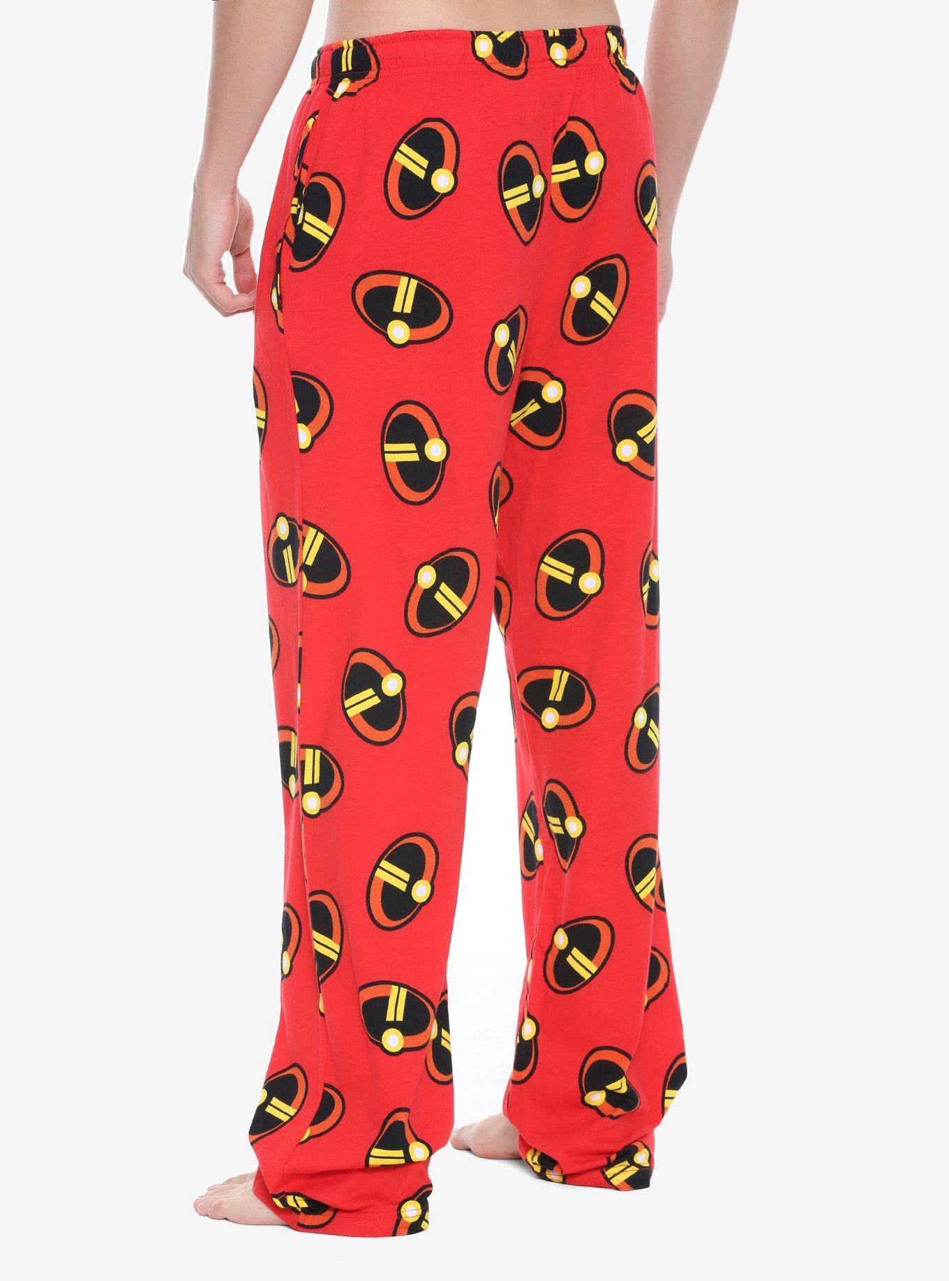 Disney Pixar The Incredibles Logo Guys Pajama Pants, , alternate