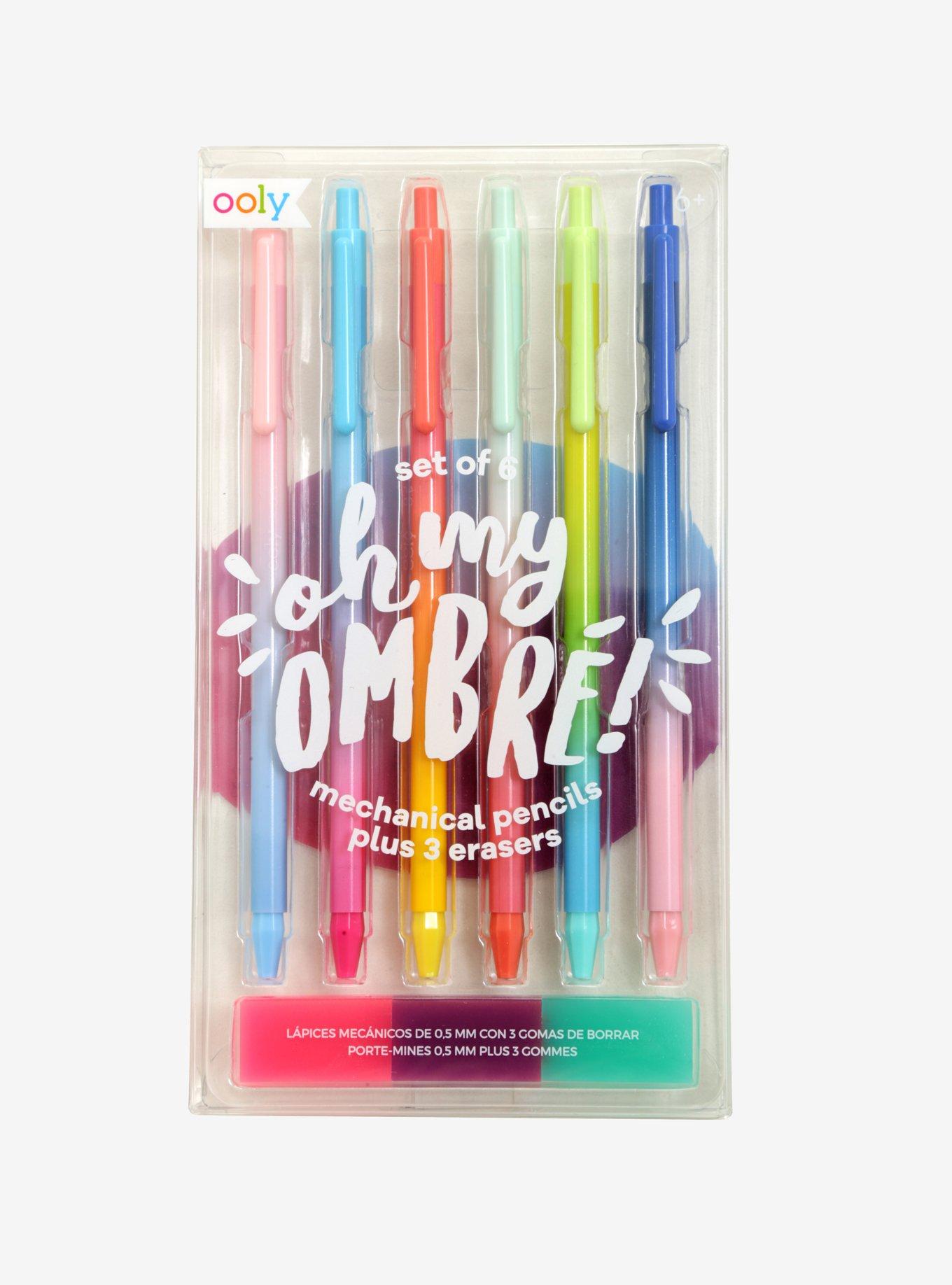 Oh My Ombre! Mechanical Pencils & Erasers Set, , alternate
