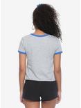 Disney Lilo & Stitch Surfing Girls Ringer Crop T-Shirt, GREY, alternate