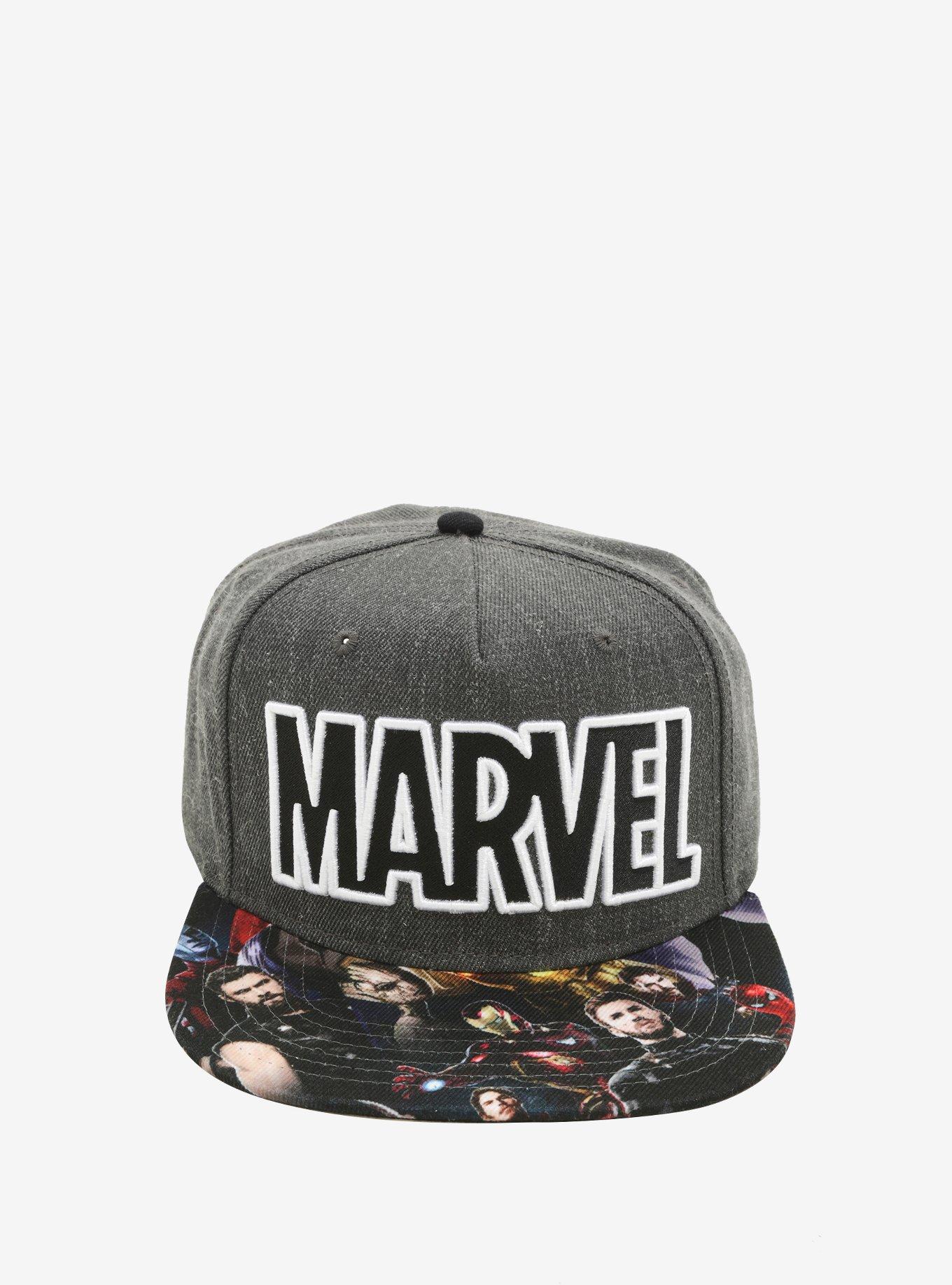 Marvel Avengers Logo Snapback Hat, , alternate