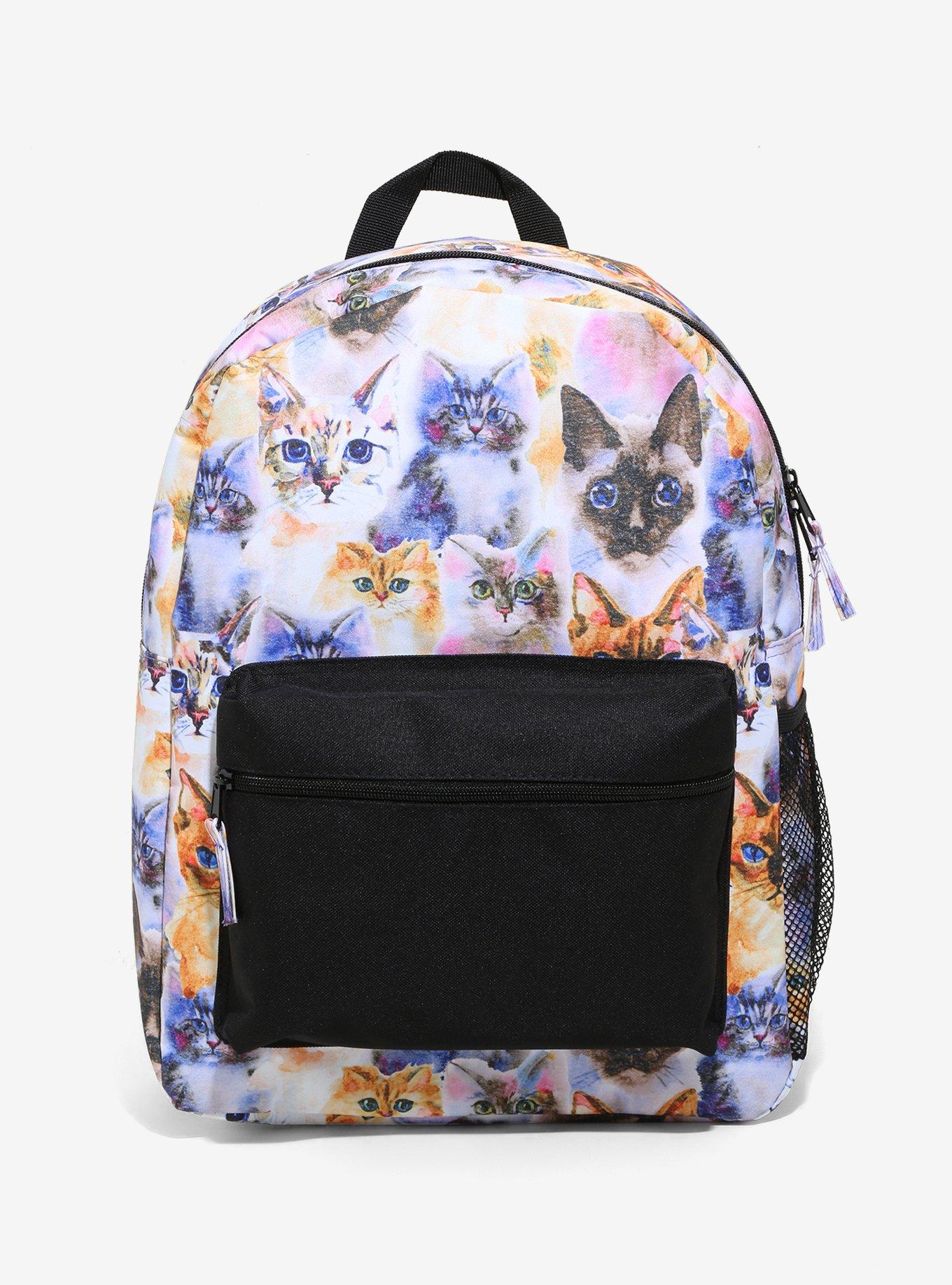 Kitty Print Backpack, , alternate