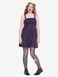 Purple & Black Plaid Buckle Strap Dress, , alternate