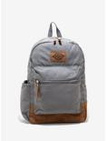 Dickies Grey & Brown Faux Leather Bottom Backpack, , alternate