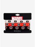 Marvel Deadpool Logos Rubber Bracelet Set, , alternate