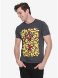 Marvel Deadpool Covered In Tacos T-Shirt Hot Topic Exclusive, HEATHER GREY, alternate
