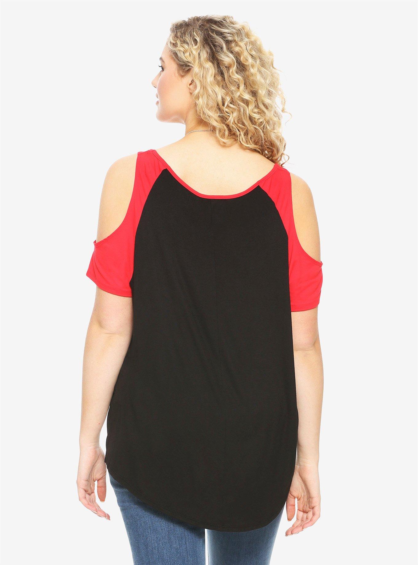 Buffy The Vampire Slayer Buffy & Angel Girls Cold Shoulder Raglan Plus Size, , alternate