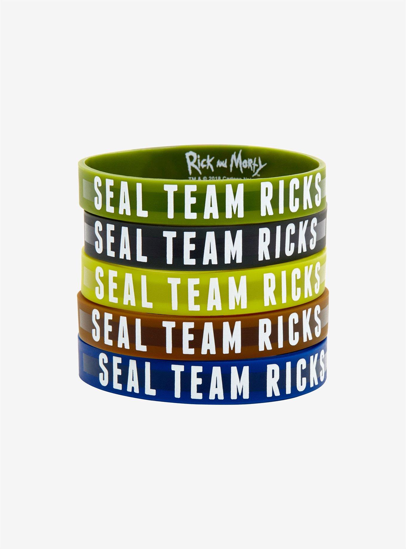 Rick And Morty Seal Team Rick Rubber Bracelet Set, , alternate
