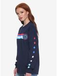 Marvel Captain America Stars & Stripes Womens Long Sleeve Tee - BoxLunch Exclusive, , alternate