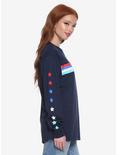 Marvel Captain America Stars & Stripes Womens Long Sleeve Tee - BoxLunch Exclusive, , alternate