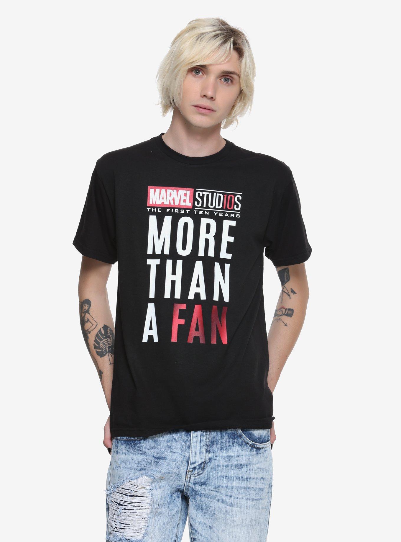 Marvel Studios: The First Ten Years More Than A Fan T-Shirt Hot Topic Exclusive, , alternate