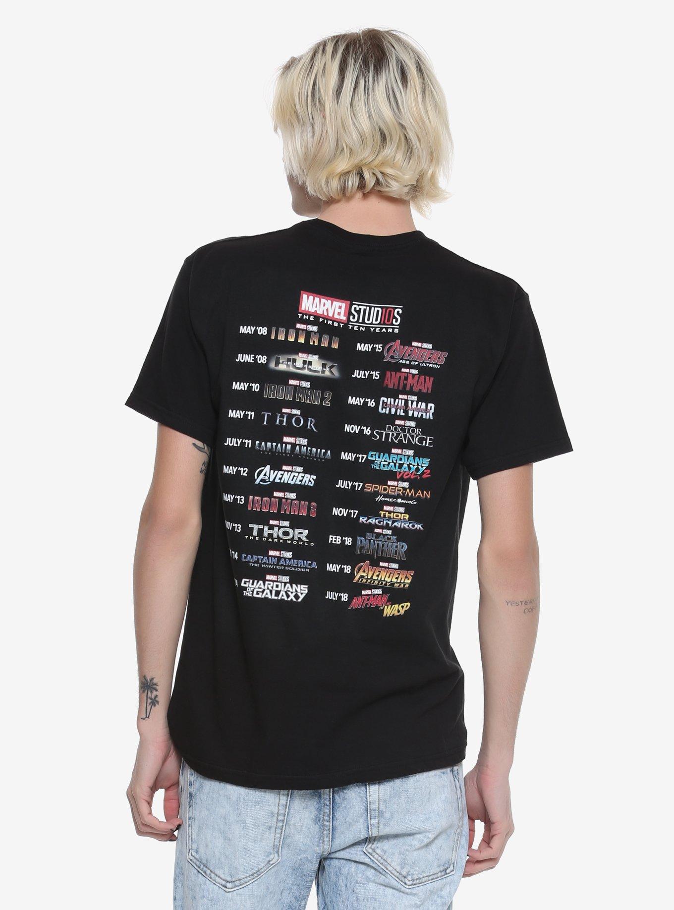 Marvel Studios: The First Ten Years More Than A Fan T-Shirt Hot Topic Exclusive, , alternate