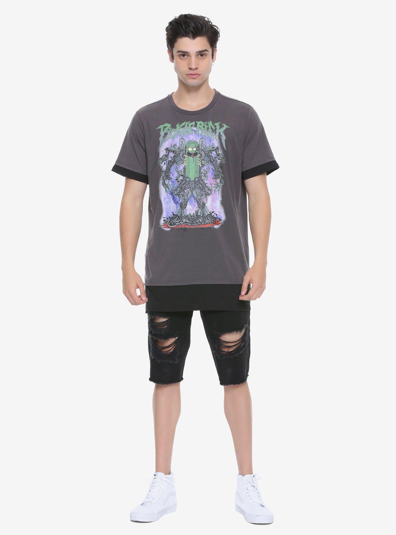 Rick And Morty Pickle Rick Layer T-Shirt Hot Topic Exclusive, , alternate