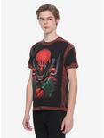 Marvel Deadpool Big Face Red Wash T-Shirt Hot Topic Exclusive, RED, alternate
