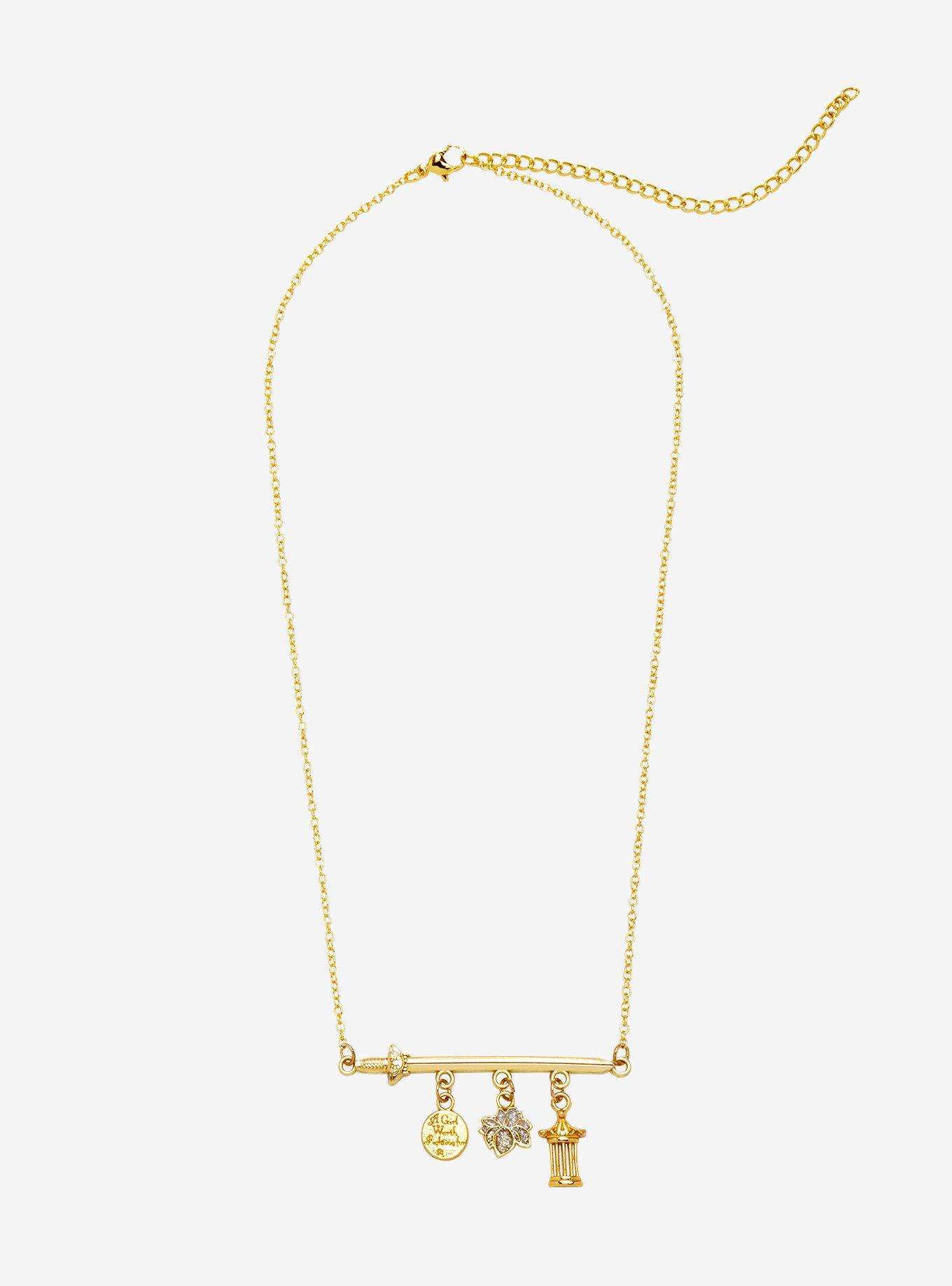Disney Mulan Sword Charm Necklace, , alternate