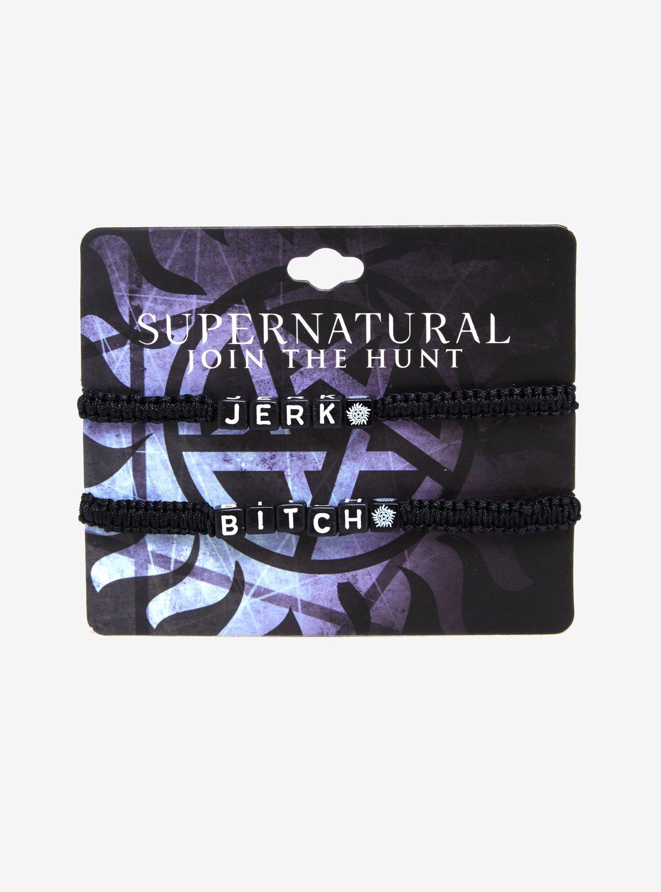 Supernatural Bitch Jerk Best Friend Bracelet Set, , alternate