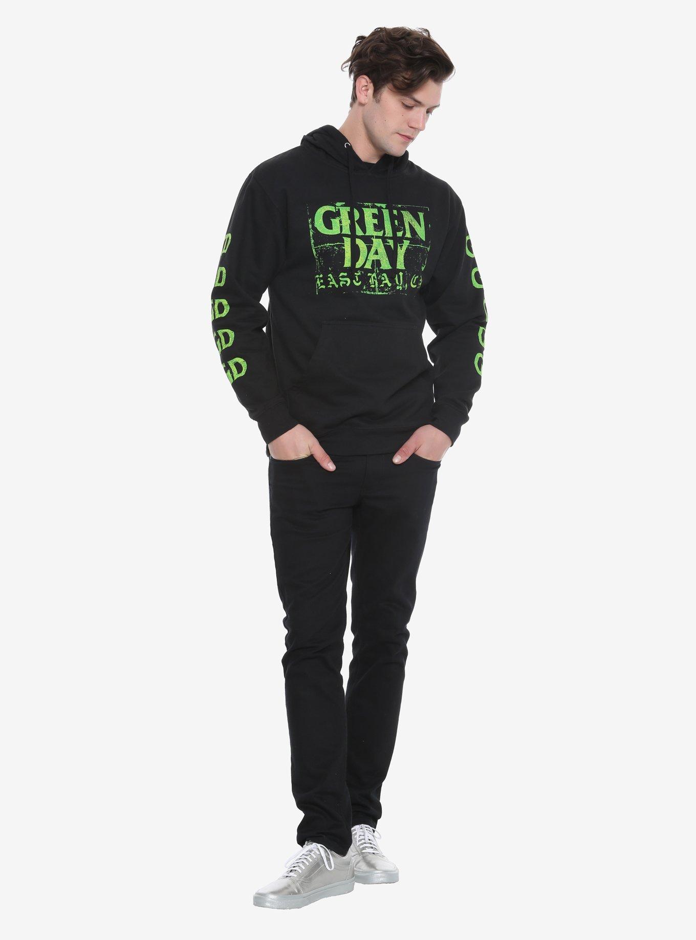 Green Day East Bay Stencil Hoodie, BLACK, alternate