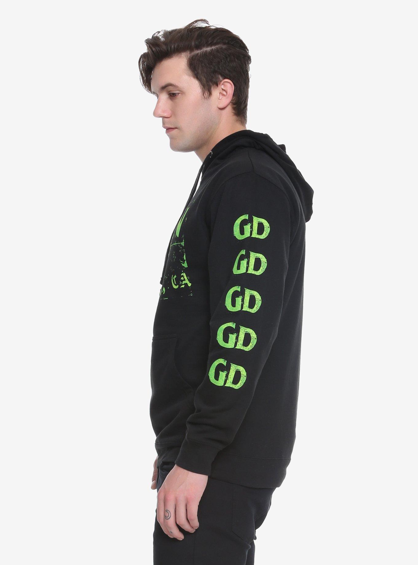 Green Day East Bay Stencil Hoodie, BLACK, alternate