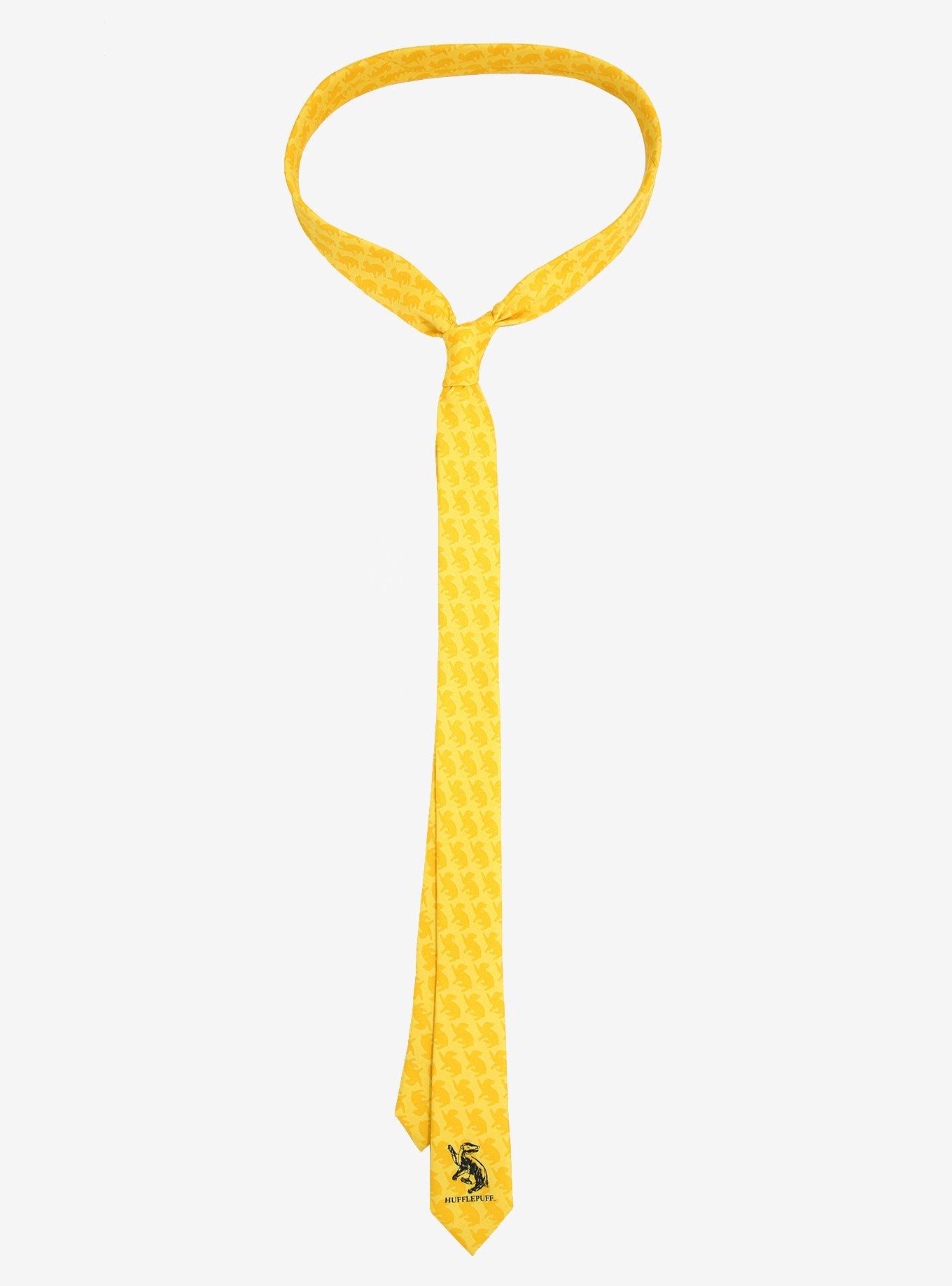 Harry Potter Hufflepuff Sigil Skinny Tie, , alternate