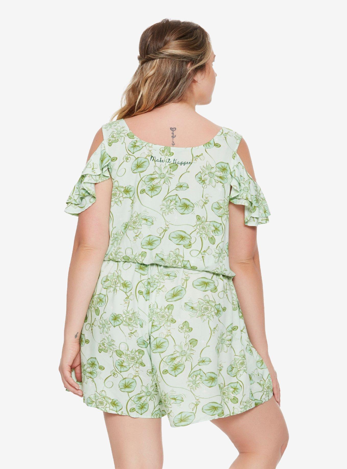 Her Universe Destination Disney The Princess And The Frog Cold Shoulder Romper Plus Size, , alternate
