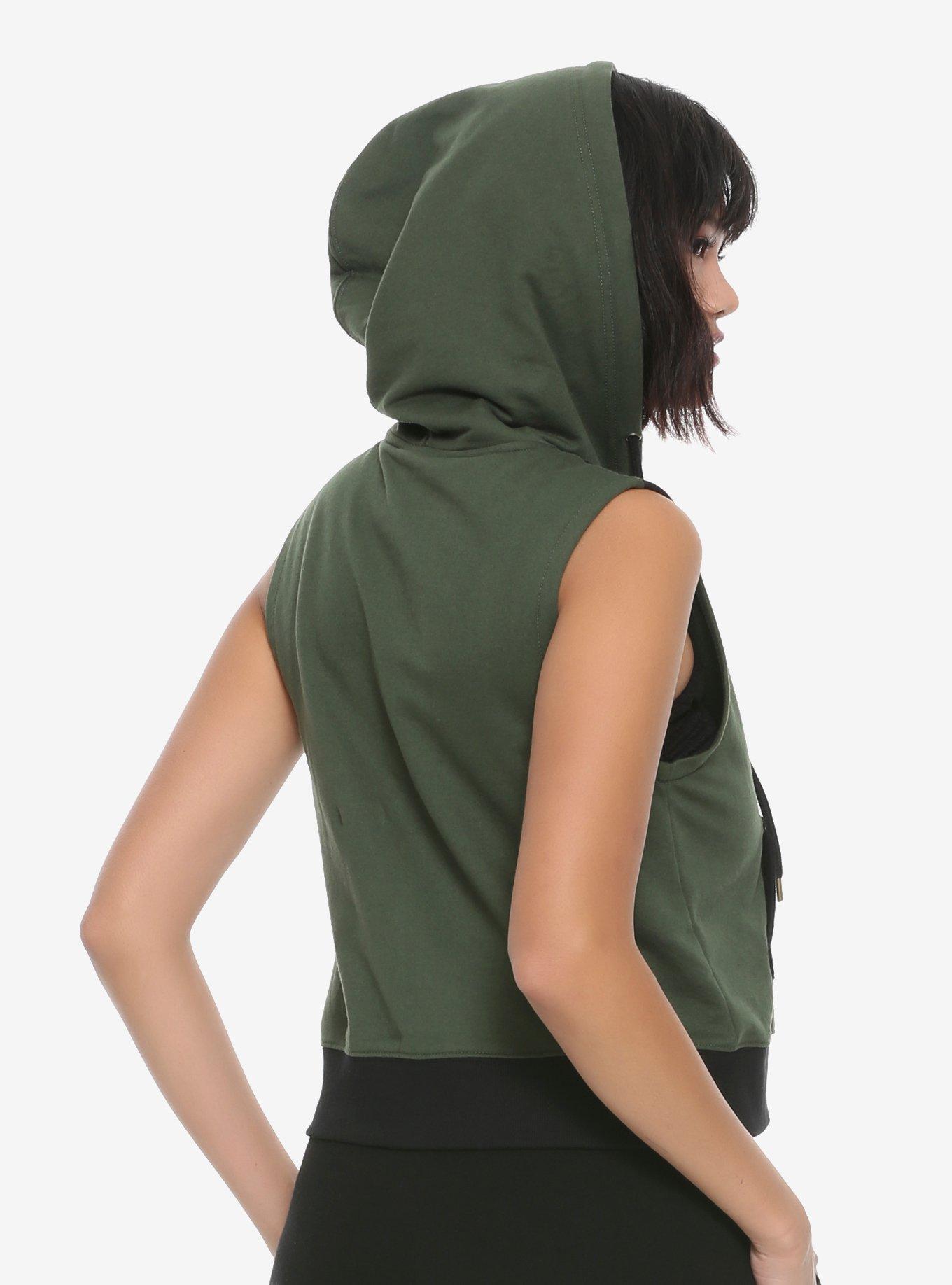 Destination Disney Mulan Green Hoodie Vest, , alternate