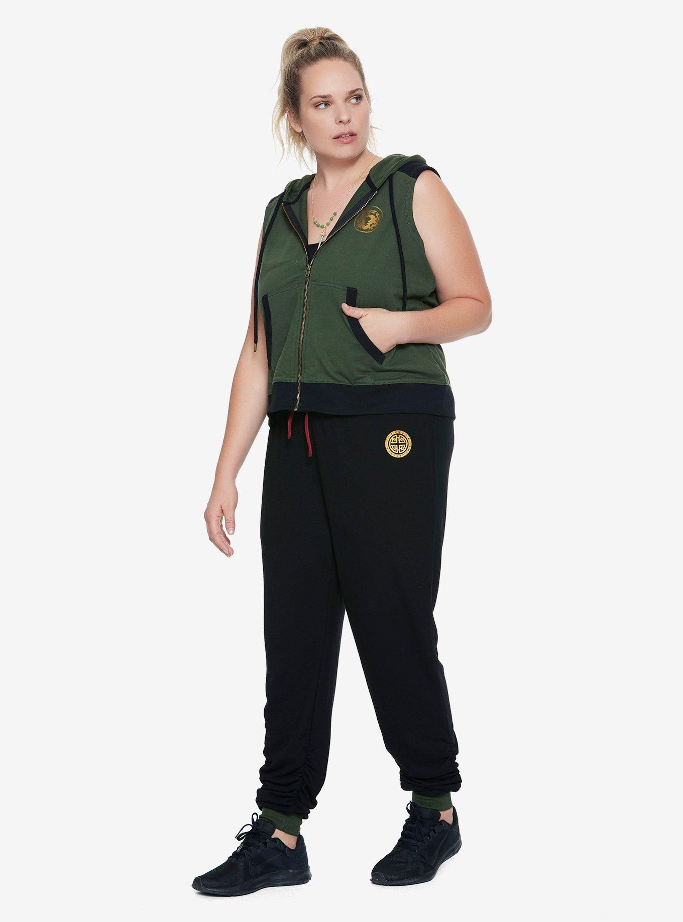 Her Universe Destination Disney Mulan Green Hoodie Vest Plus Size, , alternate