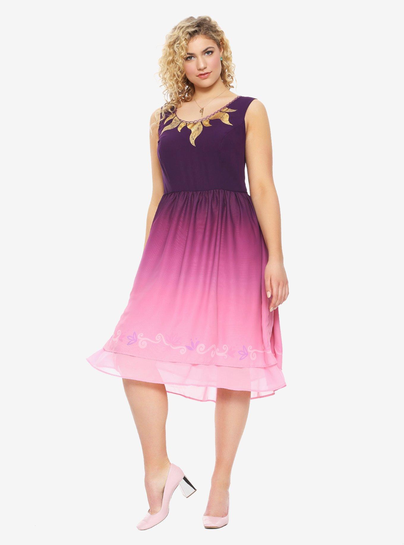 Her Universe Destination Disney Tangled Ombré Dress Plus Size, , alternate