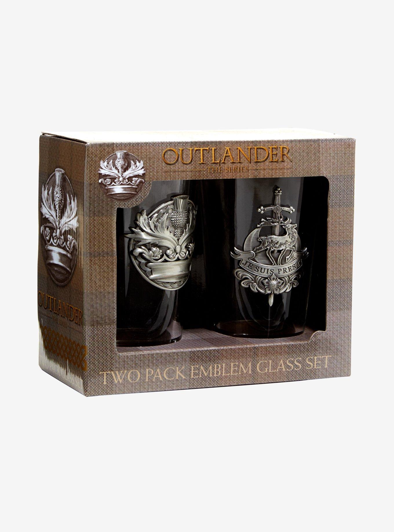 Outlander Metal Emblem Pint Glass Set, , alternate