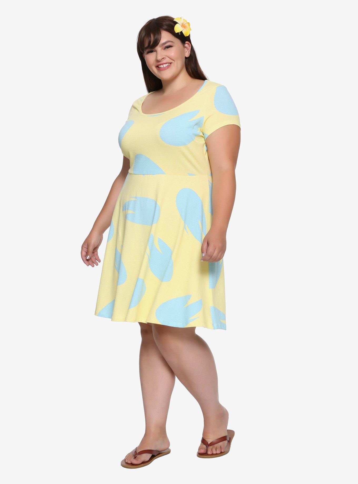 Disney Lilo & Stitch Yellow & Blue Dress Plus Size, , alternate