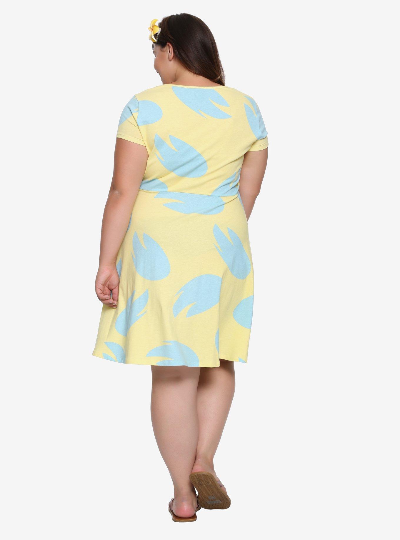 Disney Lilo & Stitch Yellow & Blue Dress Plus Size, , alternate