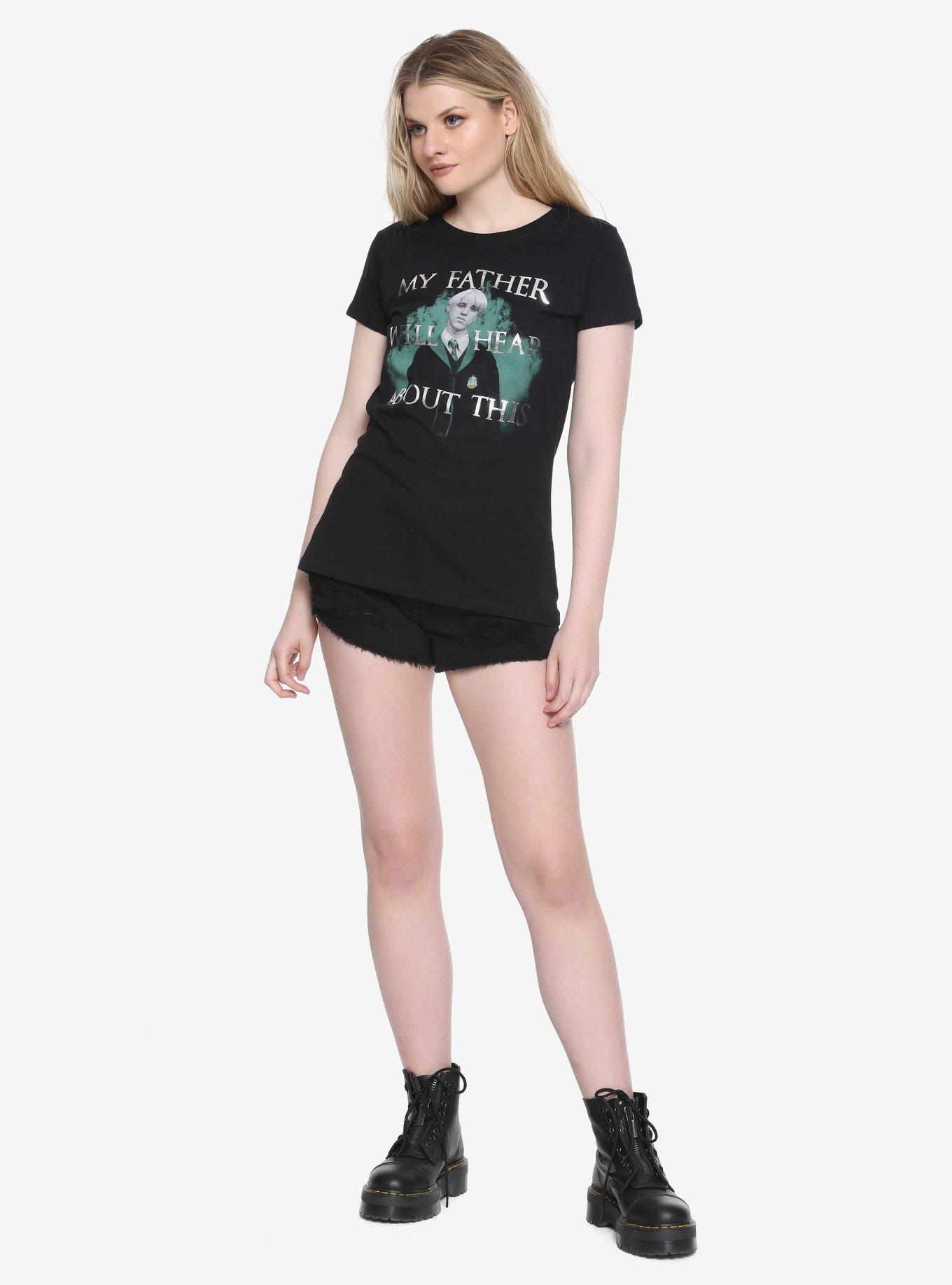 Harry Potter Draco & Lucius Malfoy Foil Girls T-Shirt, , alternate