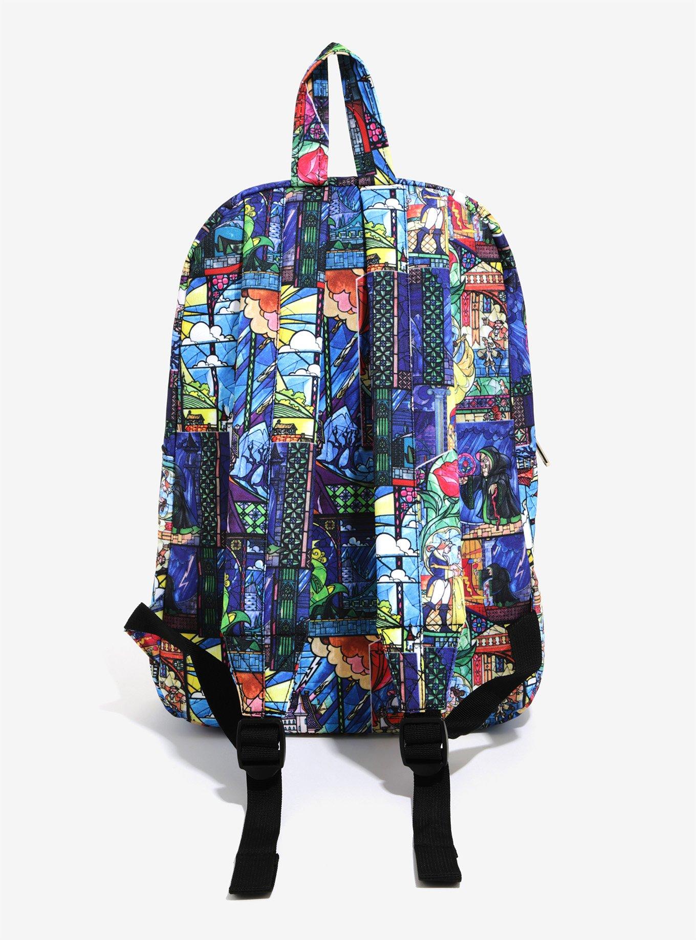 Loungefly Disney Beauty And The Beast Stained Glass Backpack, , alternate