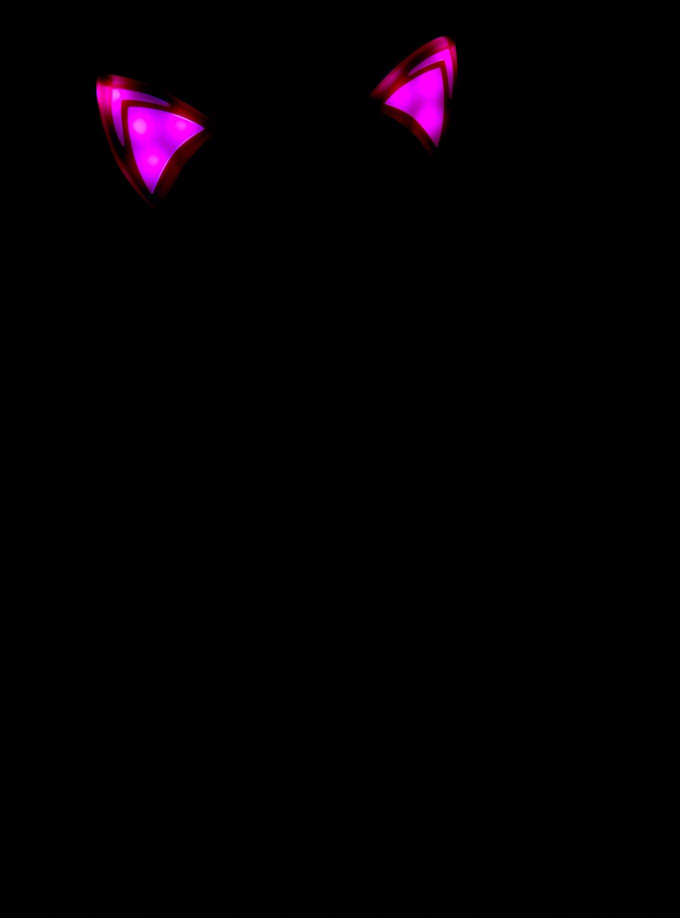 Pink LED Cat Ear Headphones, , alternate