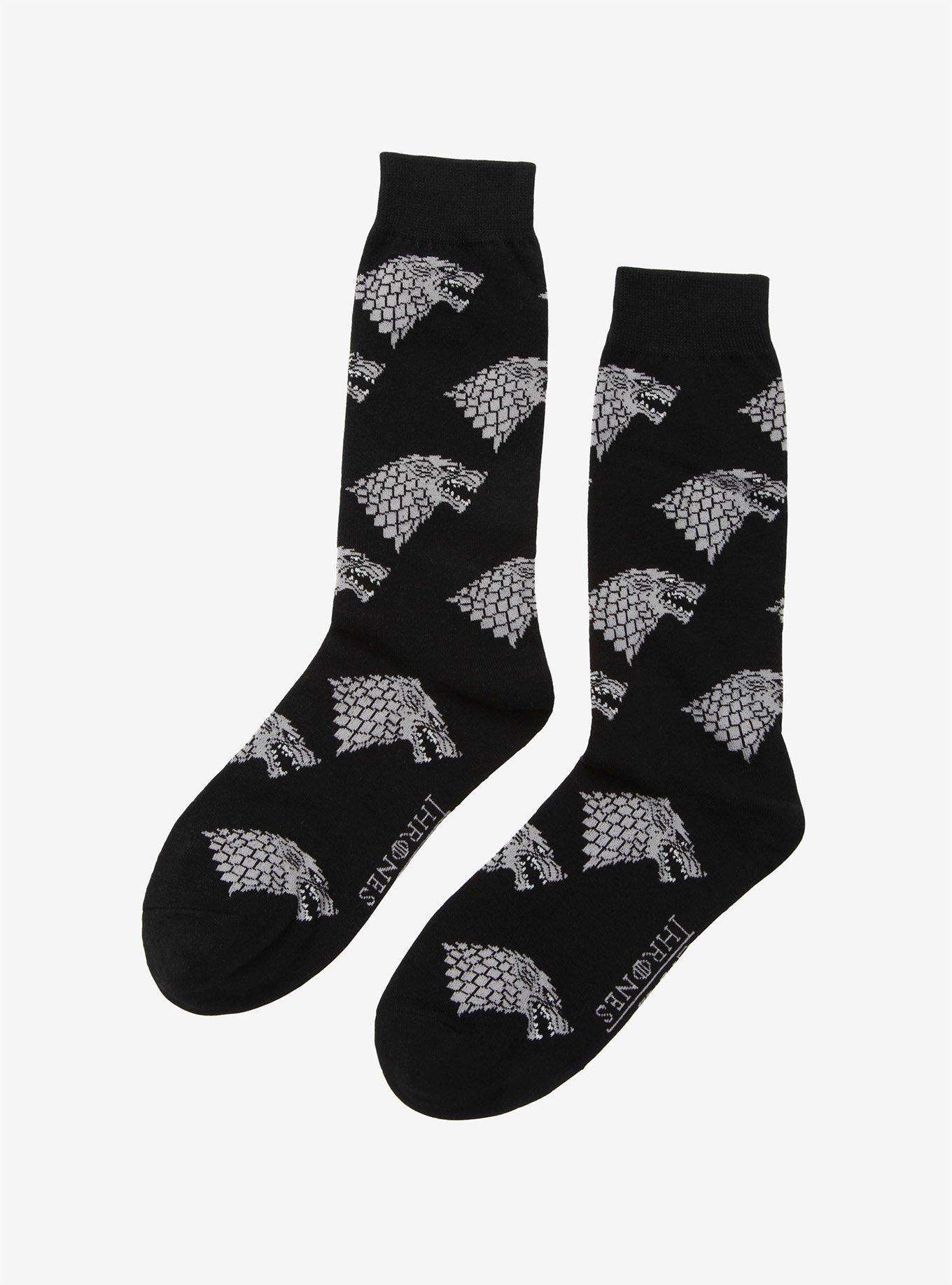 Game Of Thrones House Stark Dress Socks, , alternate
